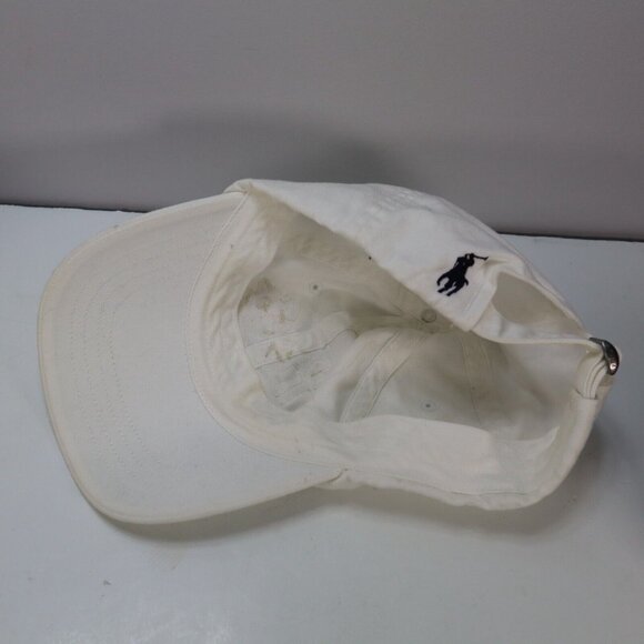 Lot VINTAGE Polo Ralph Lauren Hat Cap Strap Back Red Pony White Script Blue Logo - Picture 10 of 10